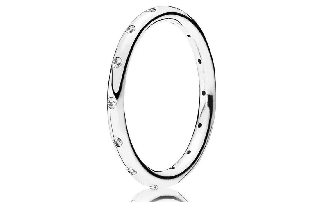 Pandora Minimalist Silver Crystal Ring