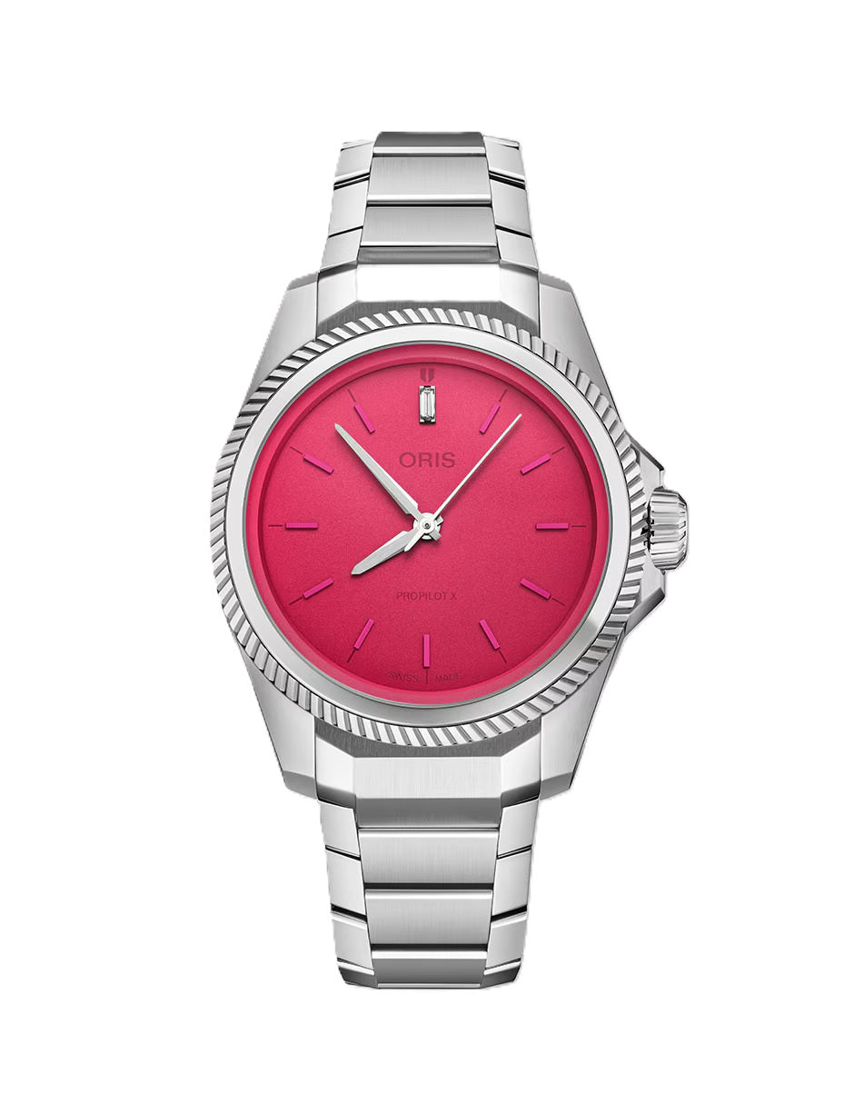 ProPilot X Silver Elegance with Pink Dial