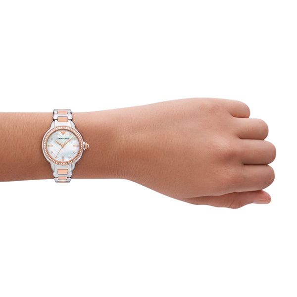 Emporio Armani Rose Gold Crystal Watch