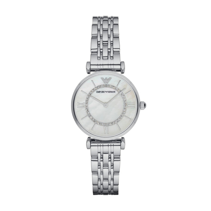 Emporio Armani Silver Mother of Pearl Watch