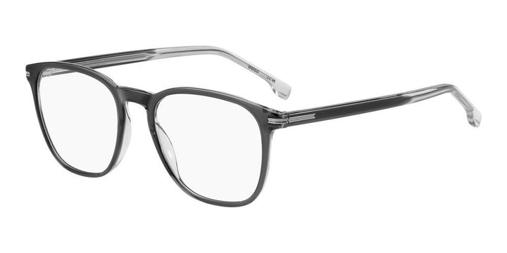 Sleek Transparent Grey Acetate Eyeglasses
