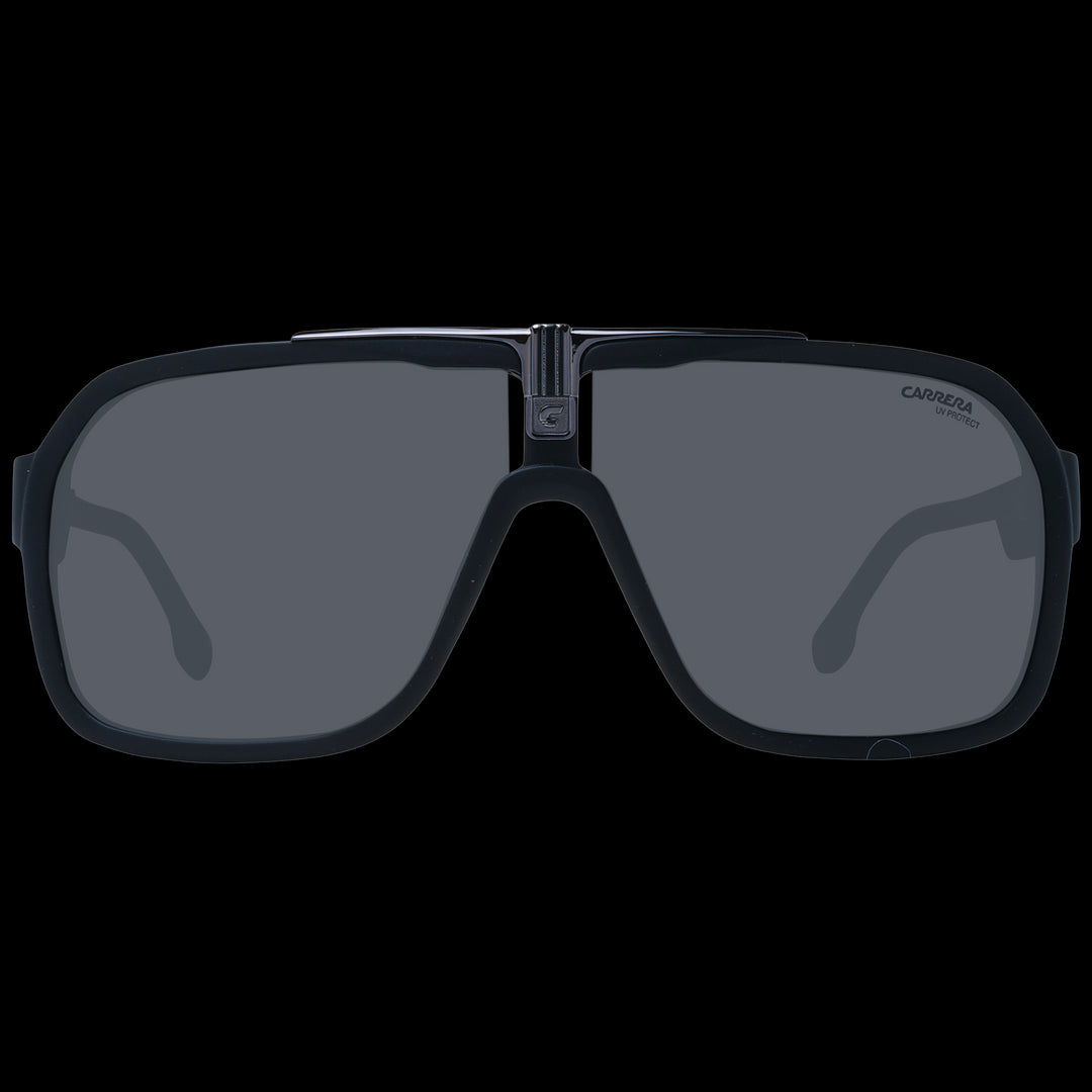 Sleek Black Policarbonato Sunglasses with Dark Gray Lenses
