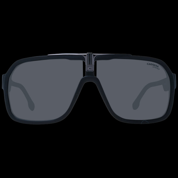 Sleek Black Policarbonato Sunglasses with Dark Gray Lenses