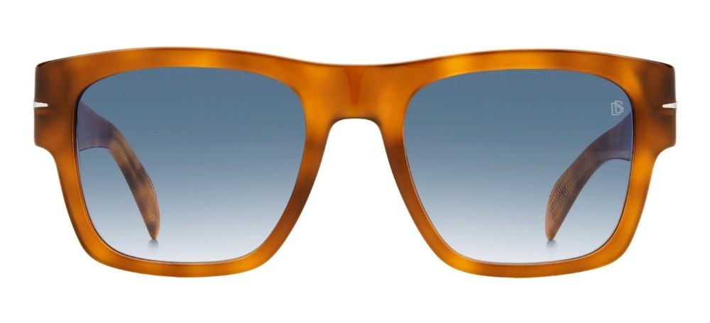 Tortoiseshell Acetate Sunglasses with Blue Gradient Lenses