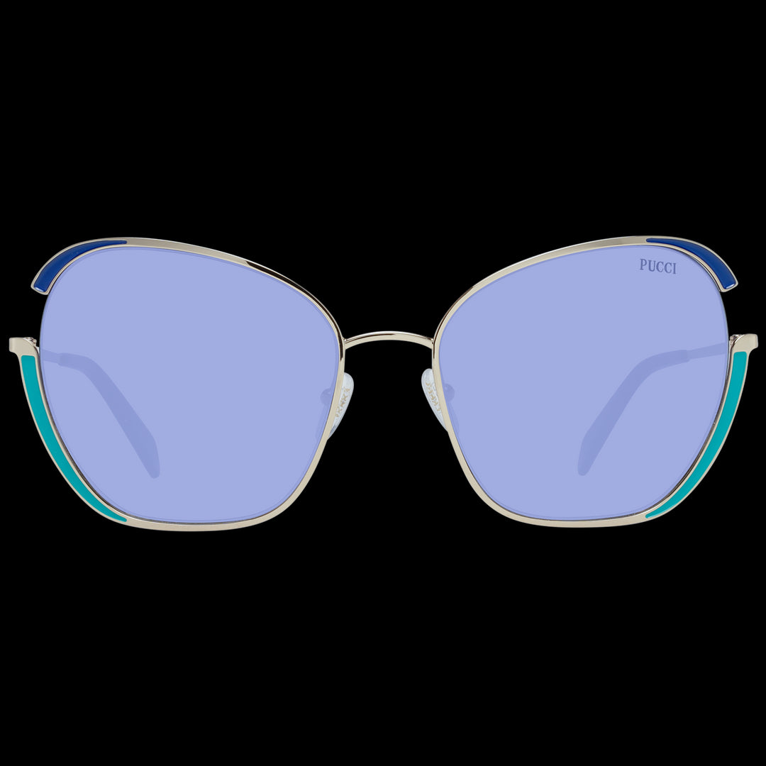 Radiant Blue-Gold Modern Elegance Sunglasses