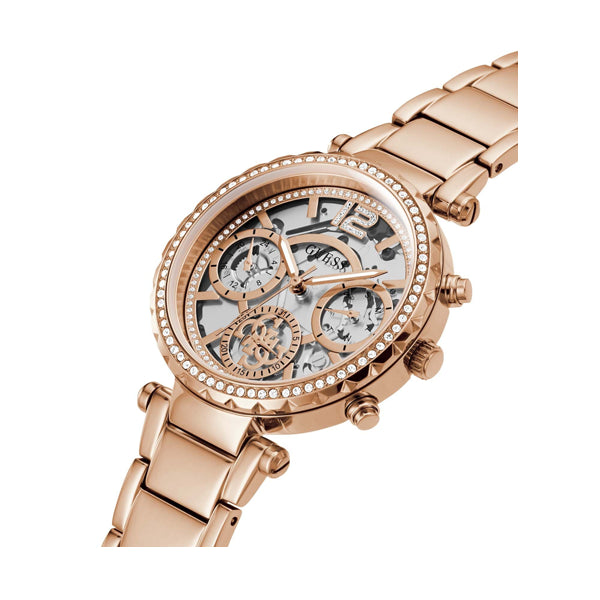 Timeless Rose Gold Crystal Chronograph Elegance