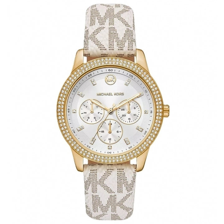 Michael Kors Gold-Tone Crystal Chronograph Watch