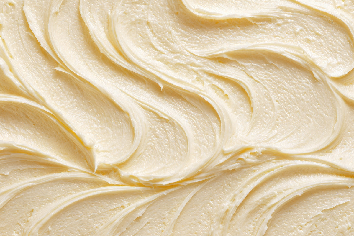 Creamy shea butter seen from above