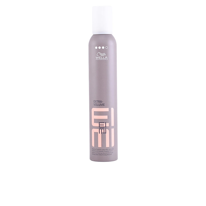 300 ml tube of lightweight extra volume hair mousse, white can, salon styling product