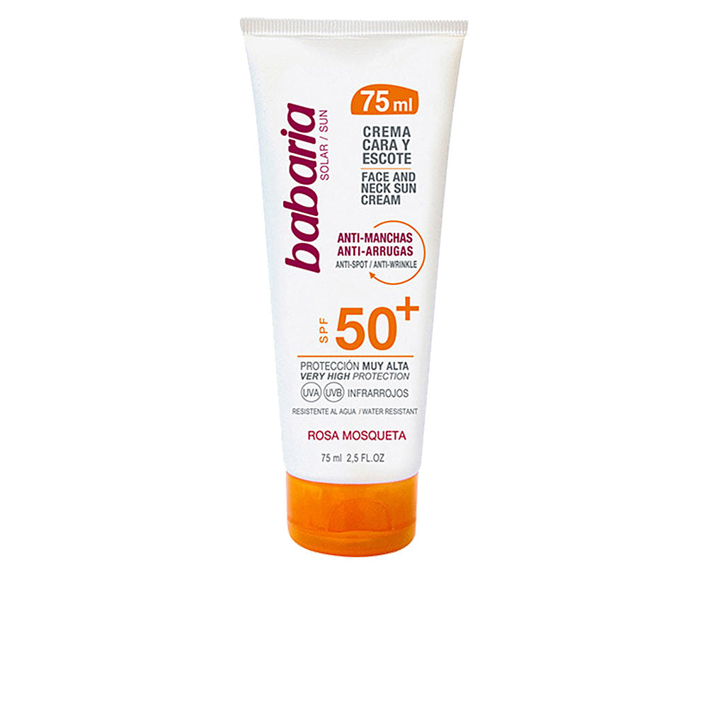 75 ml lightweight SPF50+ anti‑spot facial sunscreen fluid, unisex packaging