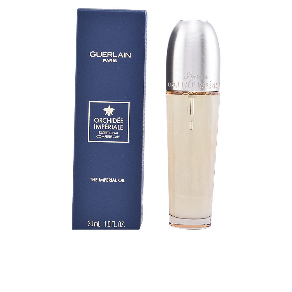 30 ml amber glass bottle of orchid facial modelling oil with botanical oil blend
