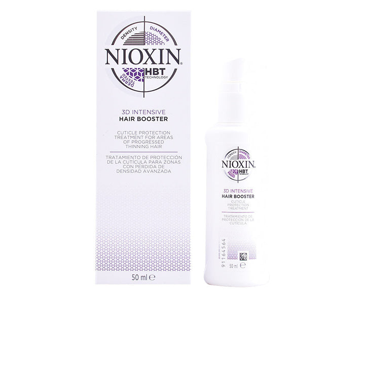 100 ml clear pump serum bottle for scalp boosting, labelled for dry damaged hair