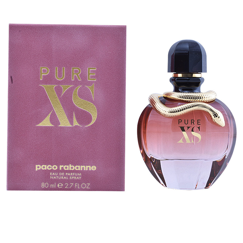 Pink baroque‑inspired glass bottle with golden snake neck, 80 ml eau de parfum