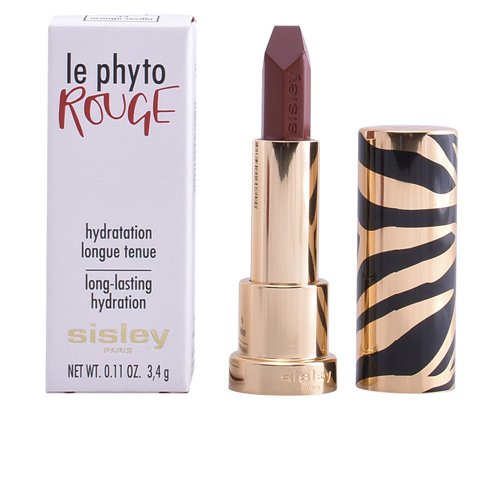 Orange Sevilla gel lipstick in magnetic zebra case, angled tip, 3.4 g