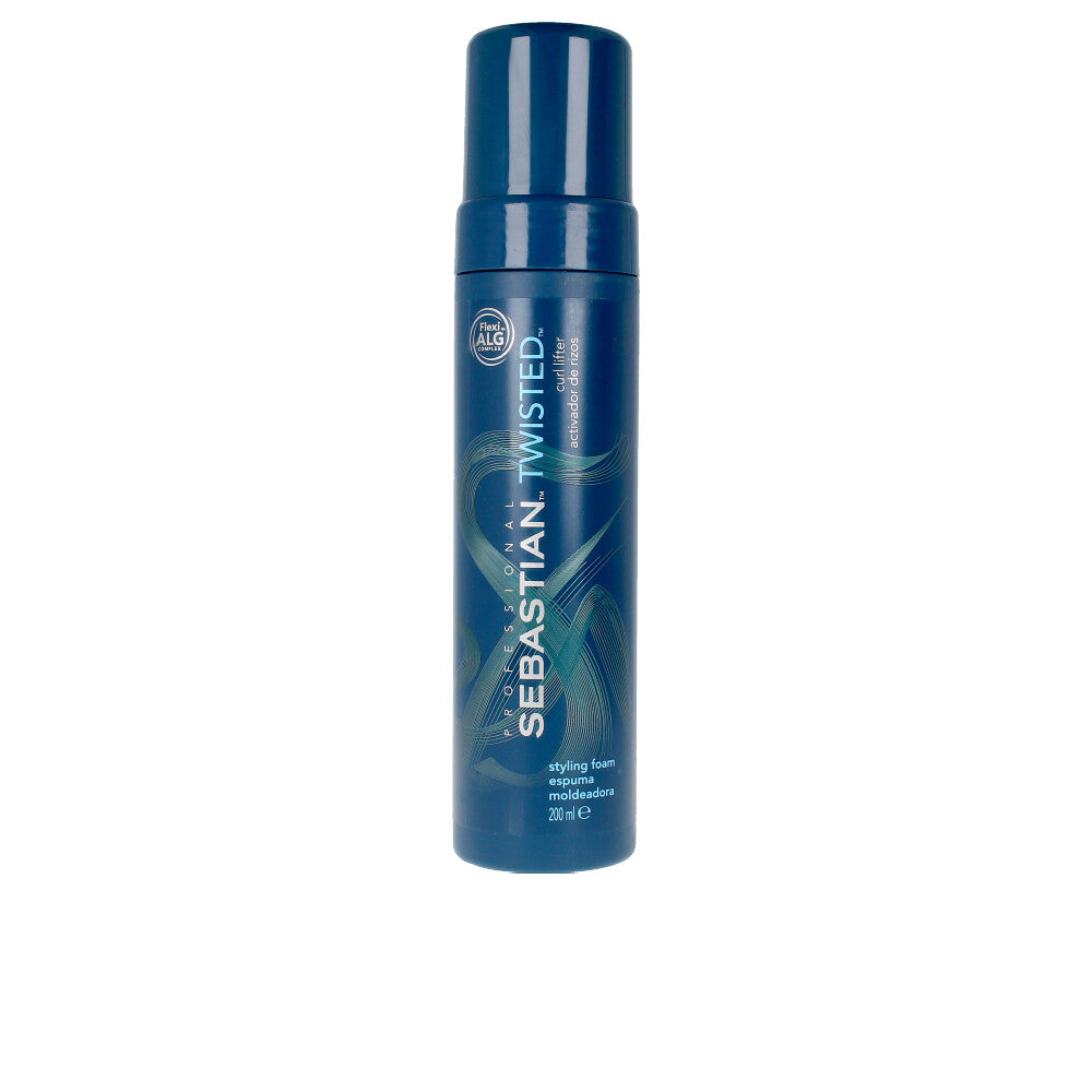 200 ml bottle of hydrating curl foam for Unisex textured hair, lightweight white foam