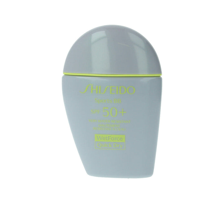 Tinted SPF50+ sports BB cream tube, medium shade, 30 ml, sweat‑resistant
