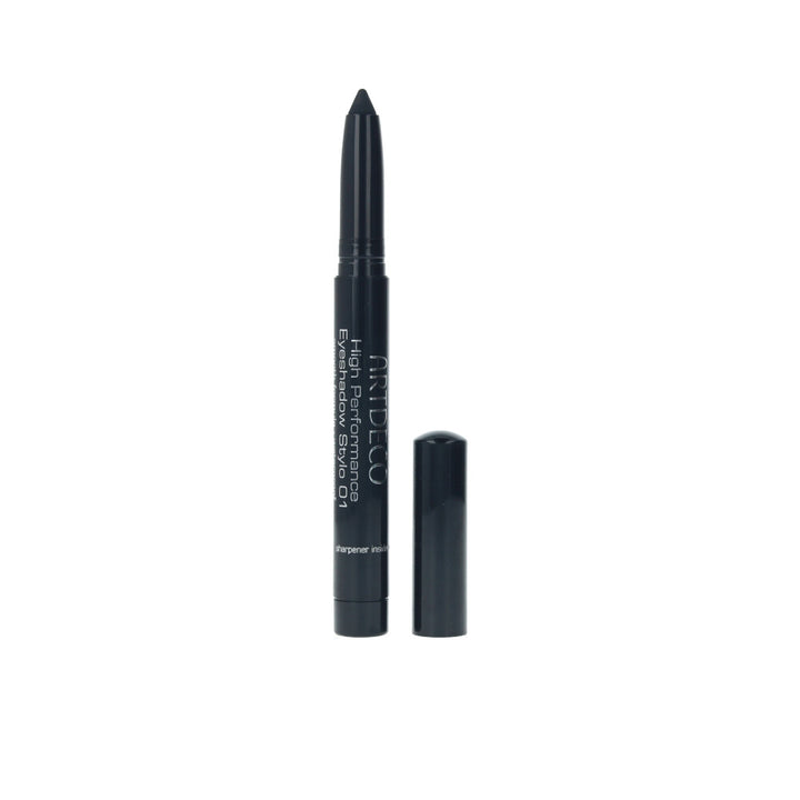 Slim black cream eyeshadow stick with integrated sharpener, 1.4 g, unisex