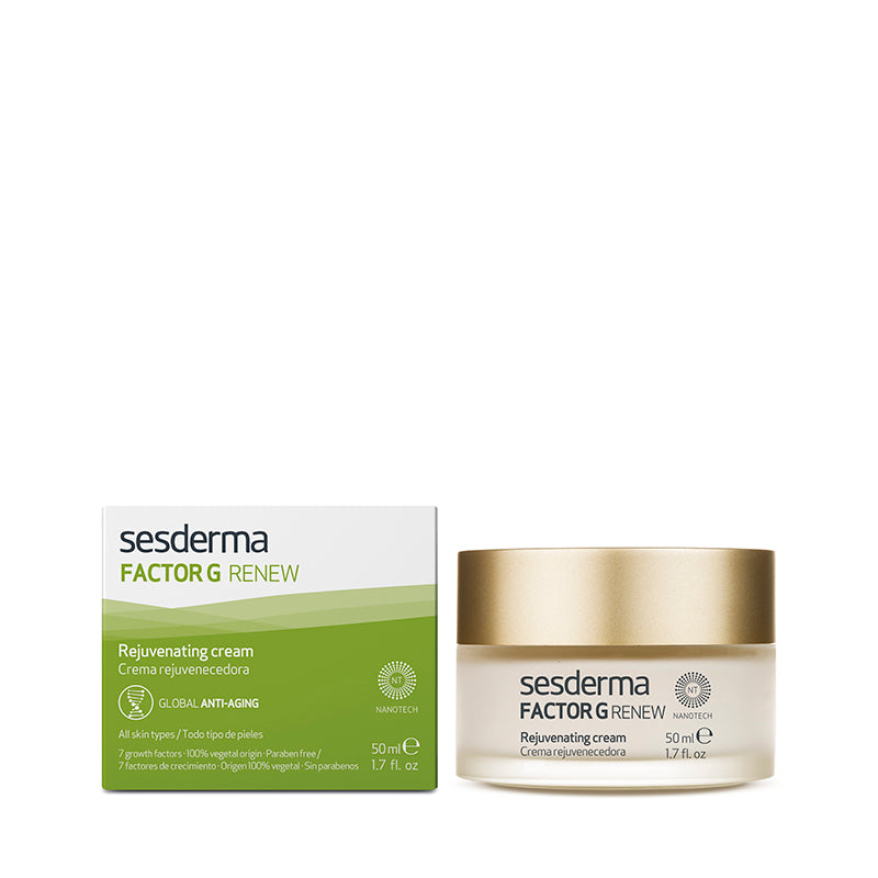50 ml jar of rejuvenating cream with botanical growth factors, neutral packaging