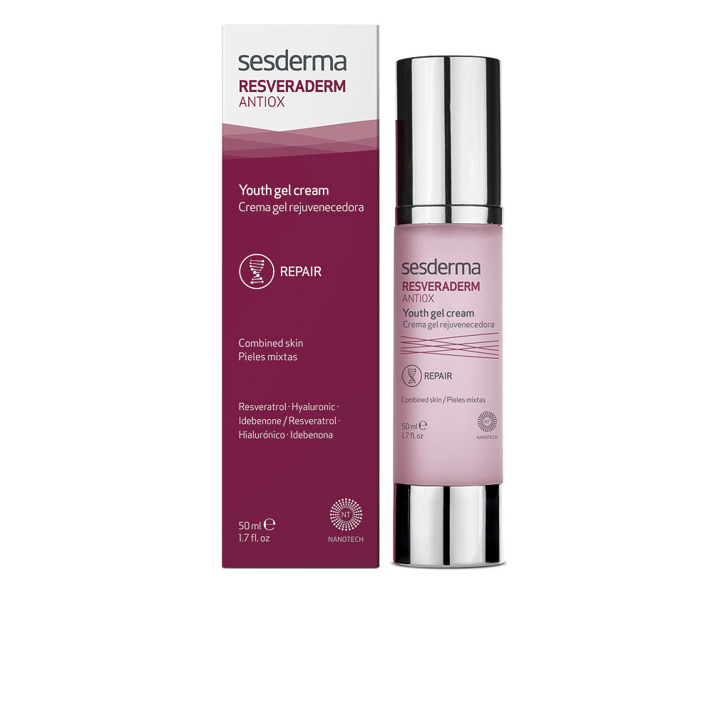 50 ml tube of light resveratrol antioxidant gel cream for Women, fast-absorbing
