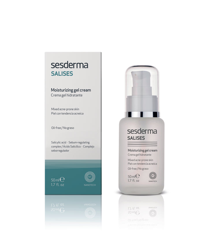 50 ml tube of lightweight salicylic gel-cream for acne-prone Unisex skin