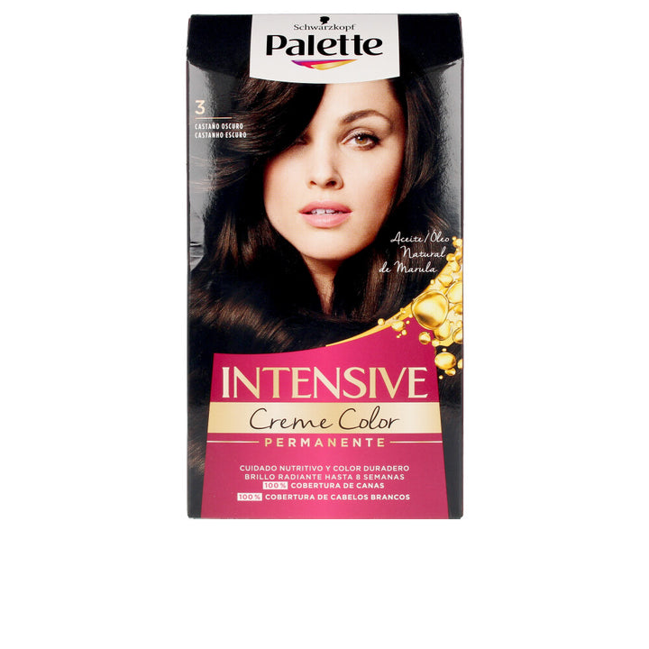 Tube and developer kit for dark brown permanent cream hair colour, marula oil formula