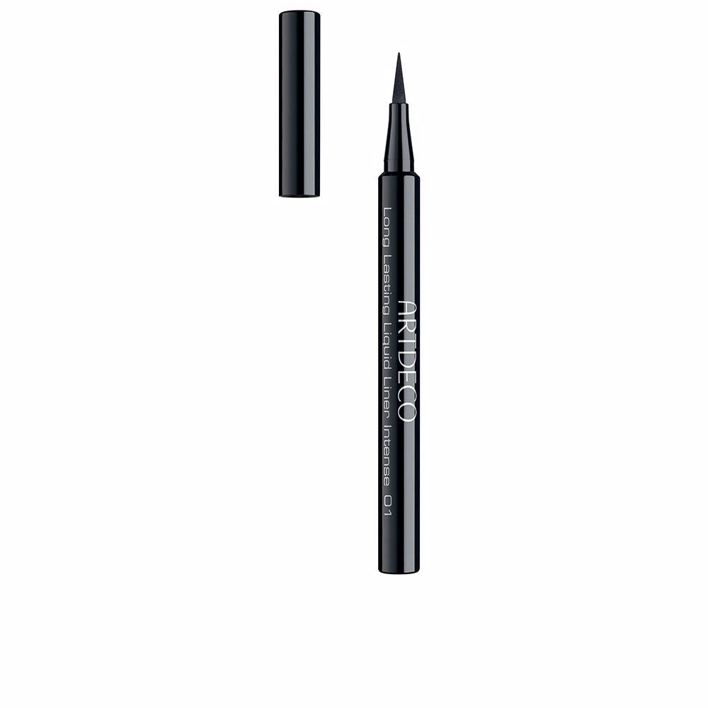 Slim black liquid eyeliner with nylon applicator, 0.6 ml, precision tip