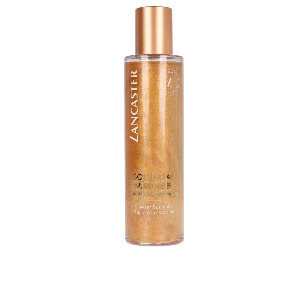 150 ml amber after‑sun oil bottle with golden shimmer, Unisex