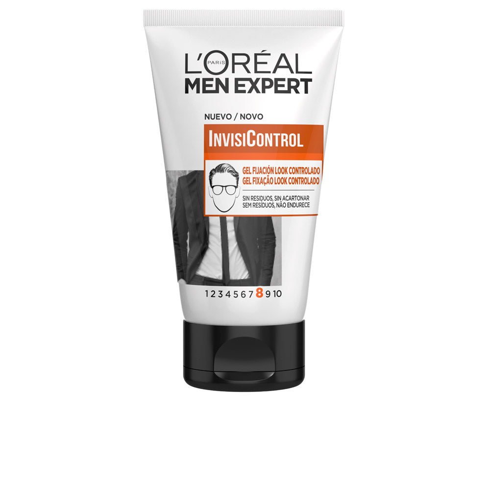 Clear 150 ml tube of strong-hold transparent hair gel for Man, 150 ml