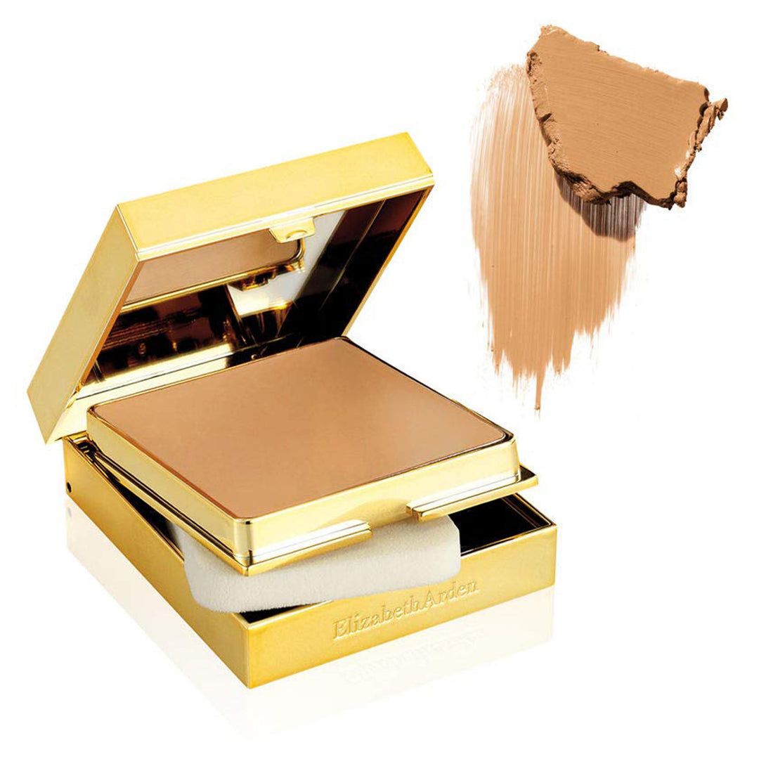 Cream compact foundation in shade 06 Toasty Beige with mirror and sponge, 23 g