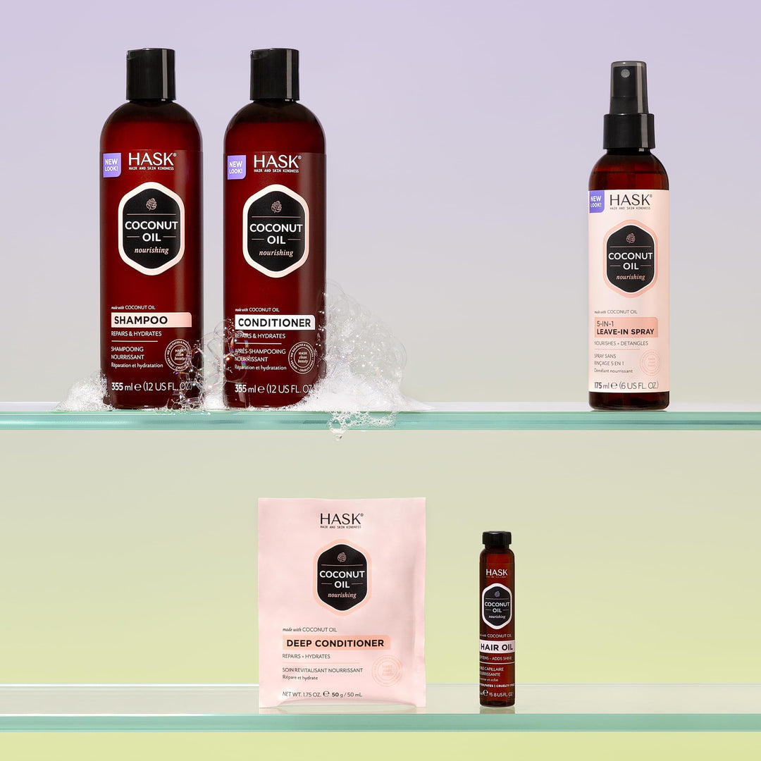 Bottle of nourishing shampoo with monoi and argan, 355 ml, unisex