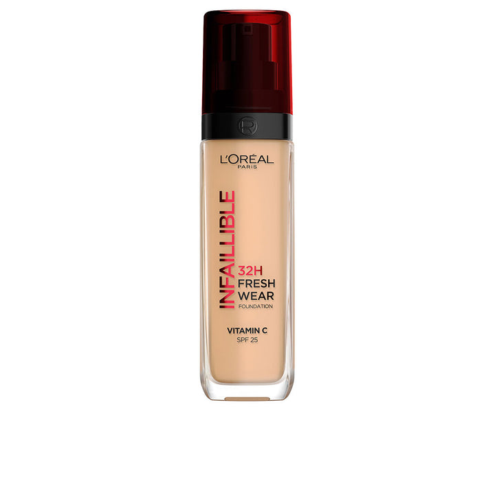 30 ml bottle of long‑wear liquid foundation, shade 220 Sable, pump dispenser