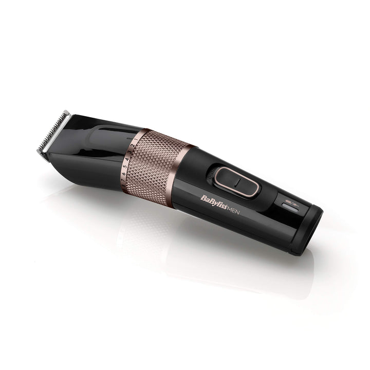Corded hair trimmer with 45 mm stainless-steel blade and adjustable guard
