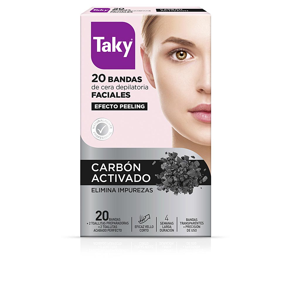Pack of 20 transparent carbon facial wax strips for Women, flexible contour fit