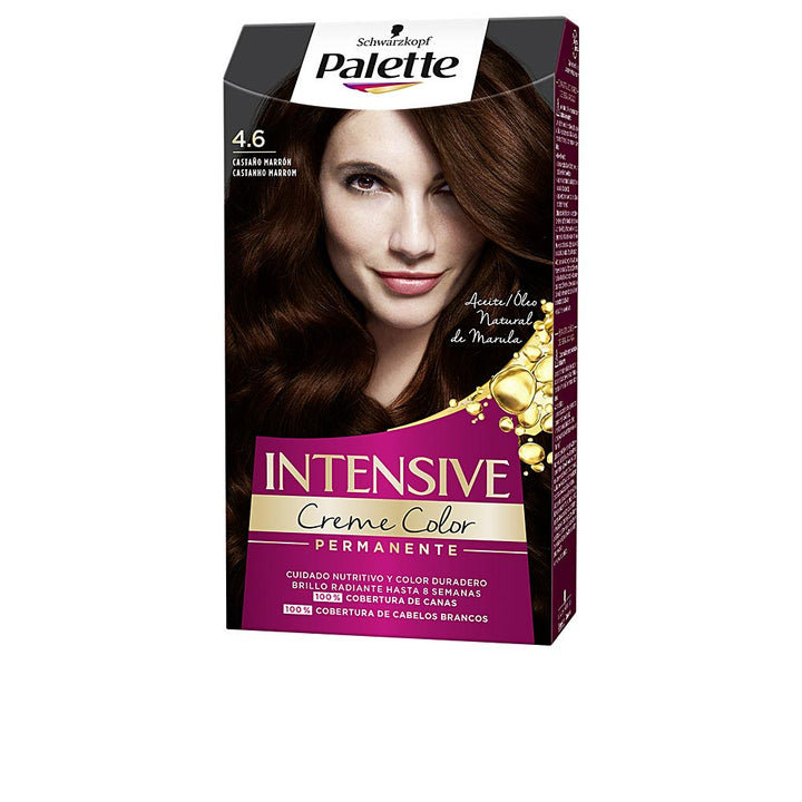 Tube and developer for 4.6 rich brown permanent cream hair colour
