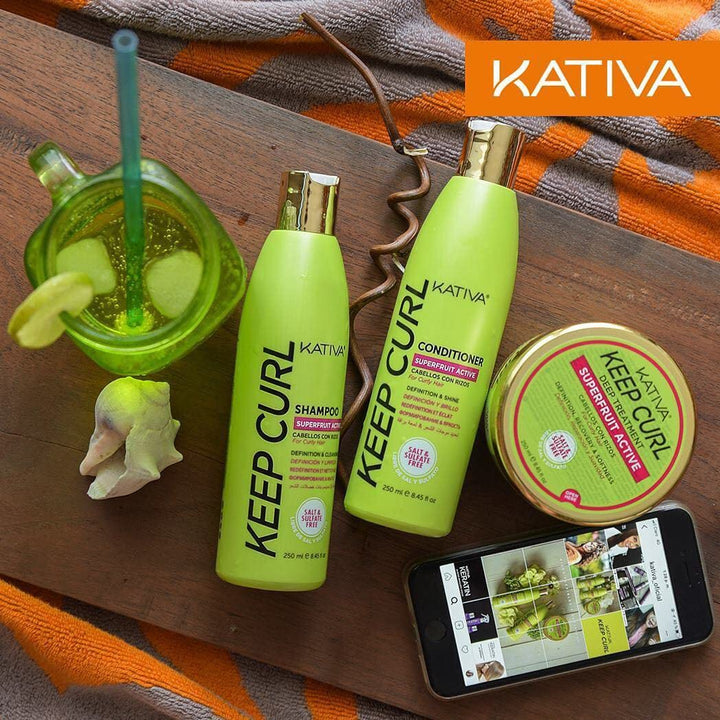 250 ml conditioner bottle for defined curly hair with kiwi and almond