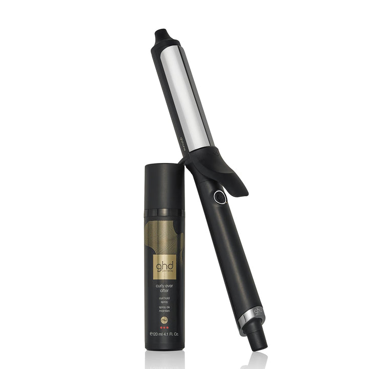 32 mm ceramic curling tong with clamp and cool-tip, black finish