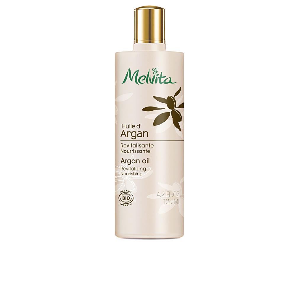 125 ml glass bottle of organic argan oil for face, body and hair