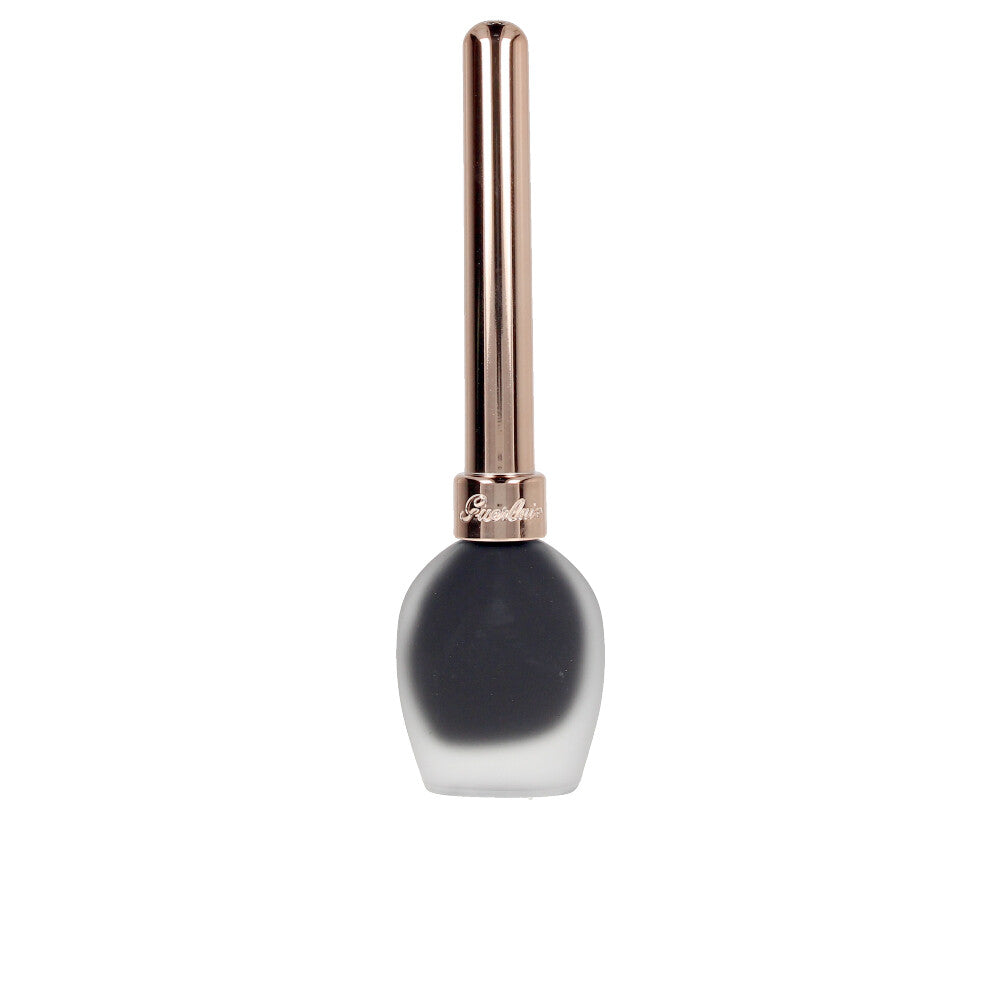 Slim black liquid eyeliner with fine brush applicator, 5 ml bottle