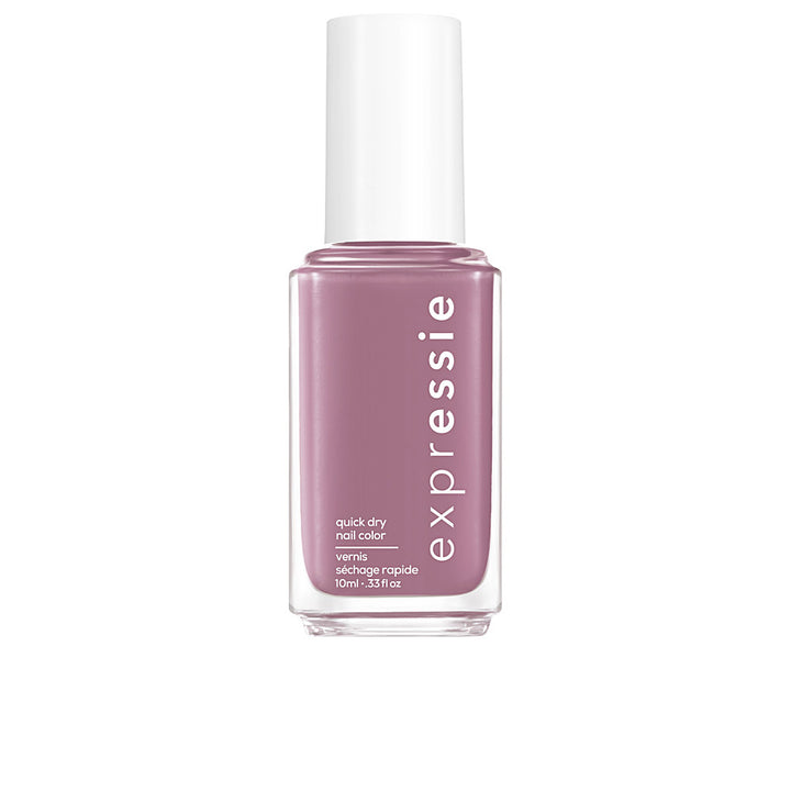 10 ml mauve quick‑dry nail lacquer with ambidextrous brush, glossy finish