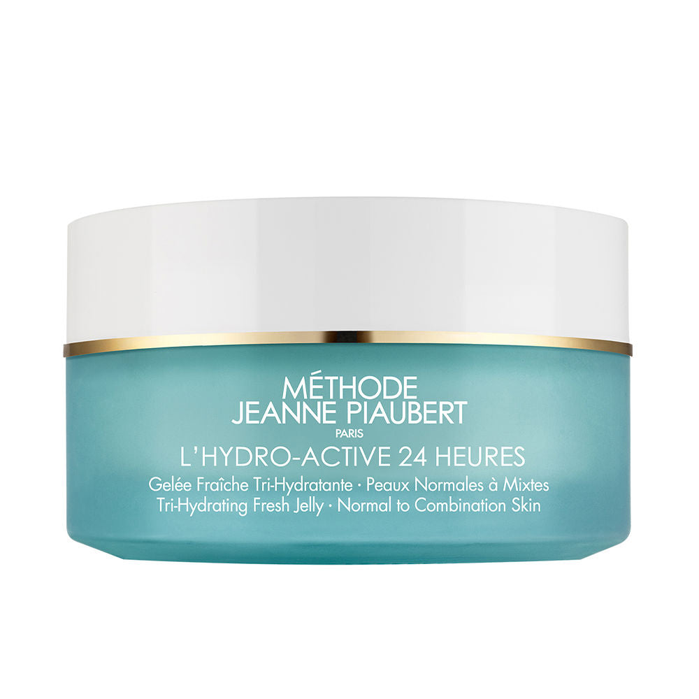 50 ml translucent jar of light blue gel-cream for Women, 24H tri‑hydrate gel