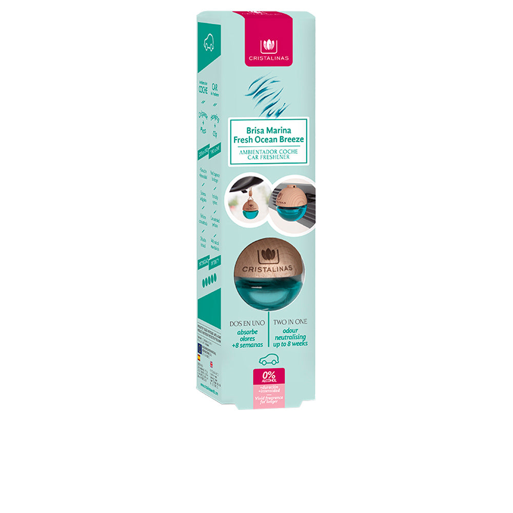 6 ml Brisa Marina car diffuser, compact alcohol-free design, marine floral scent