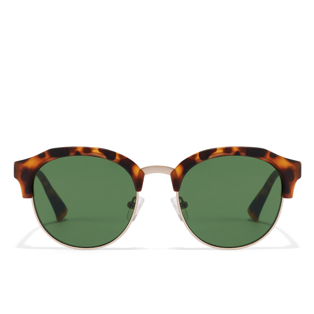 Rounded pantos sunglasses with metal rim, TR18 dark lenses, silicone nose pads, Unisex
