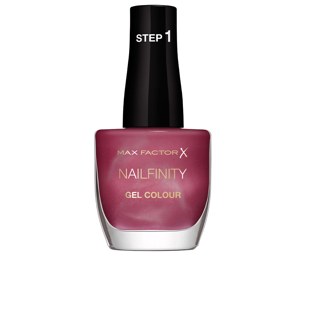 12 ml bottle of high-shine gel nail colour in deep mauve shade