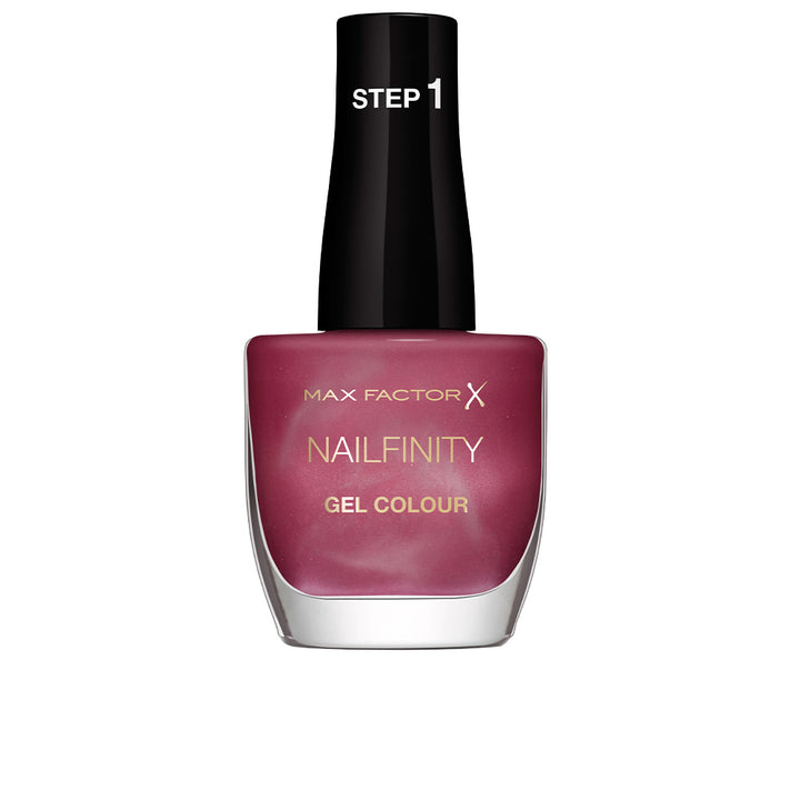 12 ml bottle of high-shine gel nail colour in deep mauve shade