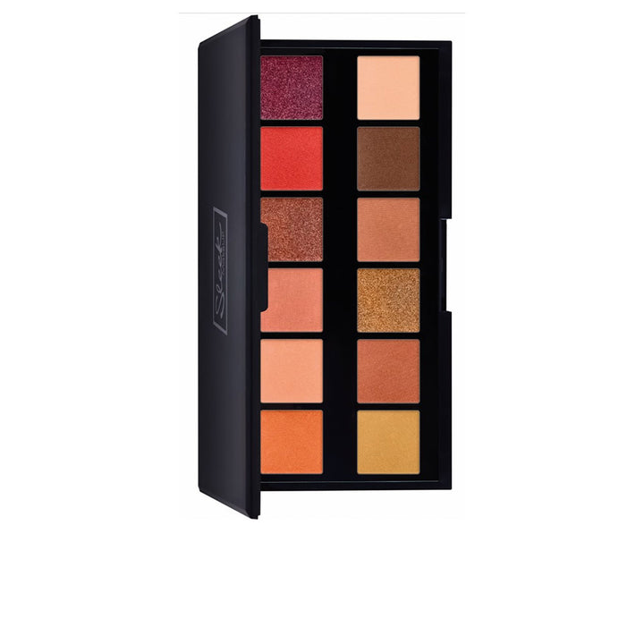 Compact eyeshadow palette with 12 matte and shimmer shades, royal flush colourway