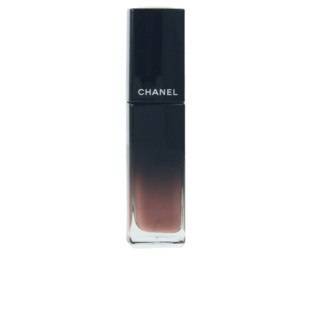 Satin-finish liquid lipstick tube, deep beige-brown shade, wand applicator visible