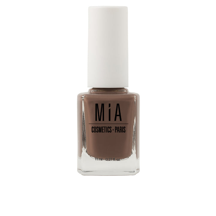 Cocoa nude cream nail polish bottle, 11 ml, warm brown‑beige shade