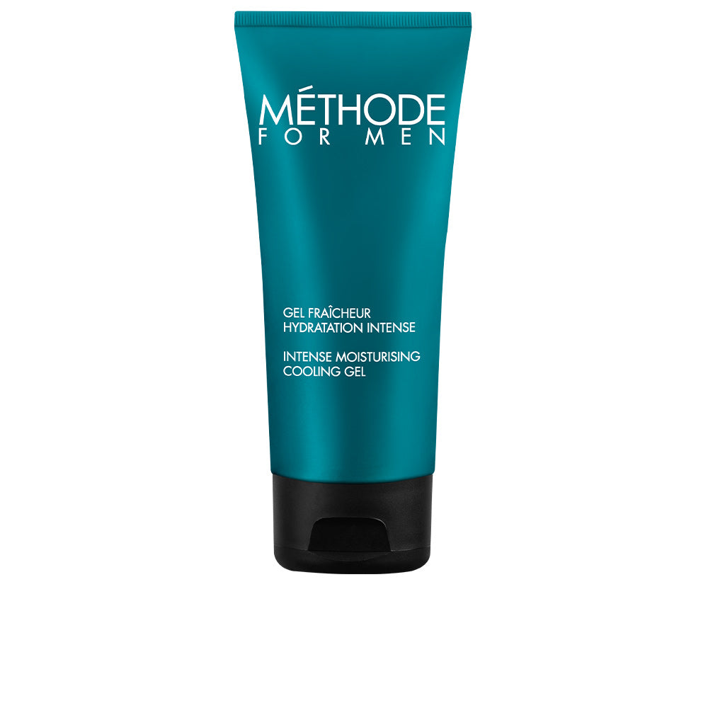 Blue 50 ml hydrating gel in tube for Man; lightweight, non‑sticky texture
