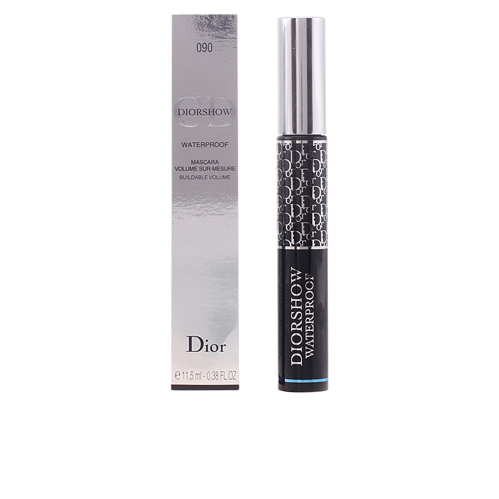 Black waterproof mascara tube with Air‑Lock wand, 11.5 ml, Unisex