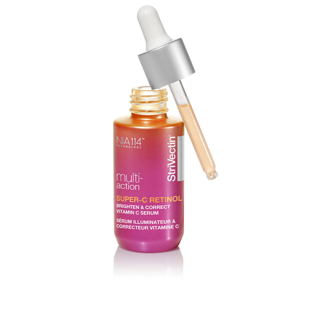 30 ml amber serum bottle with dropper; Vitamin C and retinol formula